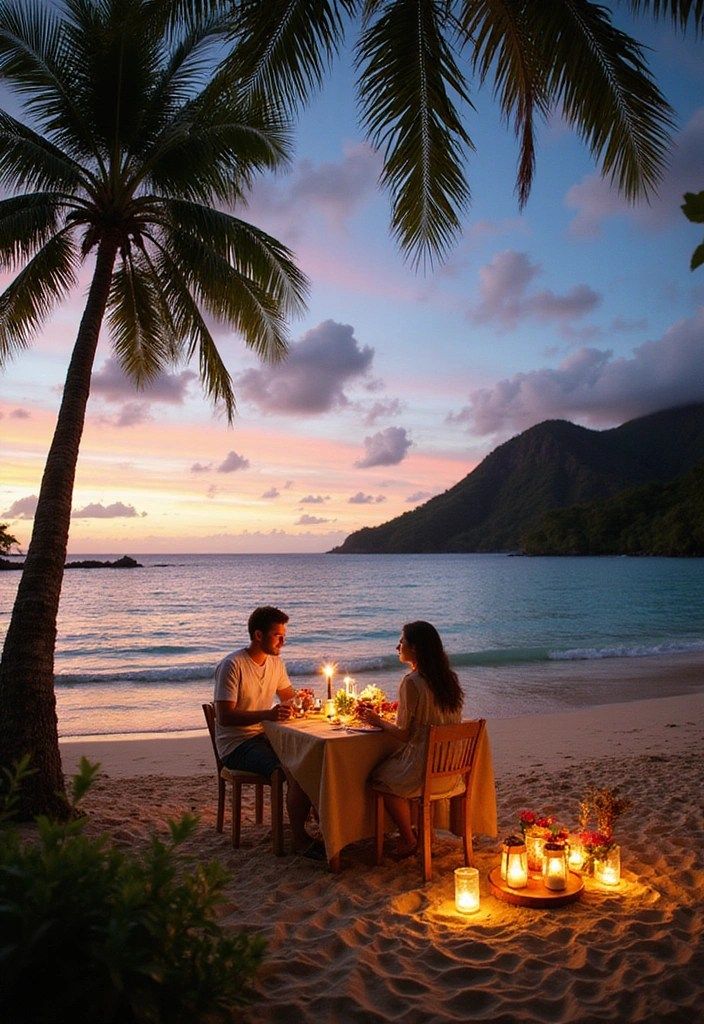 Overwater honeymoon villa at a beach resort at sunset